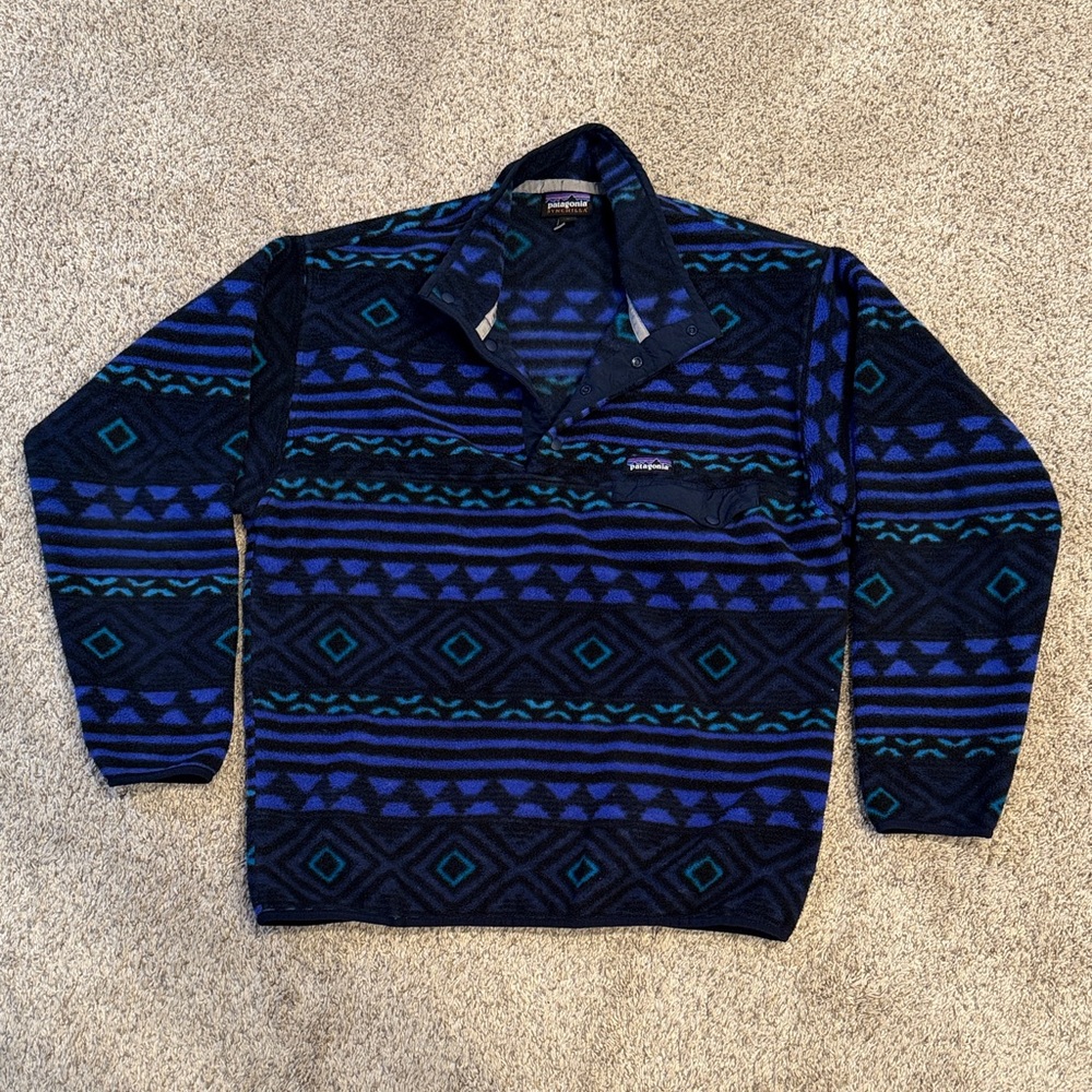 Patagonia Synchilla Fleece in shades of blue